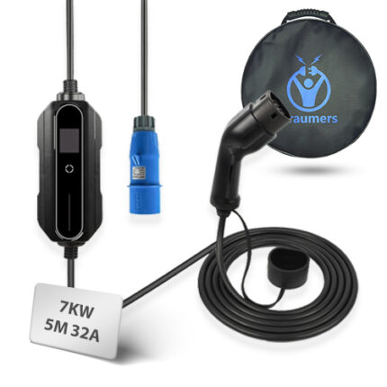 EV portable charging cable Type 2 to CEE plug 32 Amp