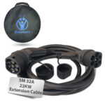 Mode 3 EV charging extension cable for EVs with Type 2 sockets 5M